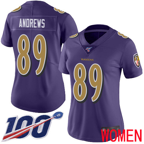 Baltimore Ravens Limited Purple Women Mark Andrews Jersey NFL Football 89 100th Season Rush Vapor Untouchable